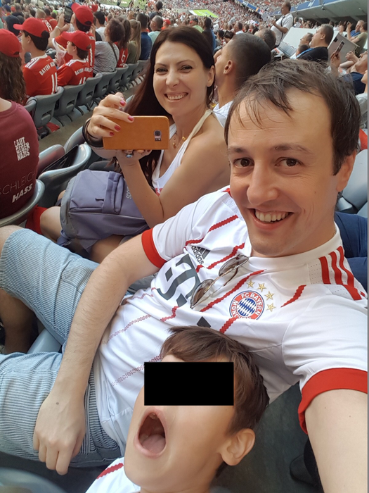 Călin Geambașu, alături de logodnica lui și de fiul lor