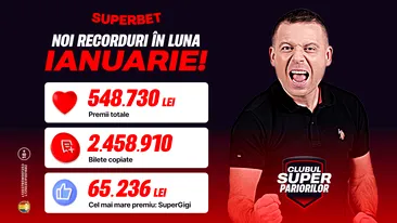 (P) Record în Clubul SuperPariorilor by Superbet: premii de 548.000 de lei și 2.5 milioane de bilete copiate! Cum poți intra în joc?