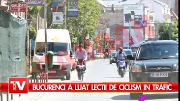 Bucurenci a luat lectii de ciclism in trafic