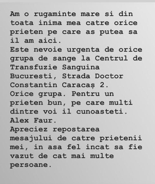 Mesajul postat de majoritatea vedetelor din showbiz-ul românesc