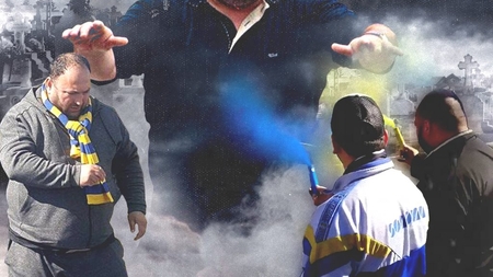”Taurii furioși” au aprins fumigenele la mormântul unui finanțator de legendă în Liga I!