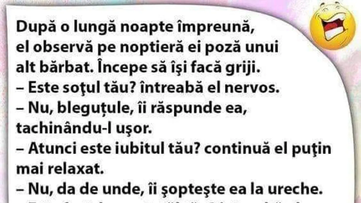 BANC | După o noapte lungă împreună, el observă pe noptiera ei poza unui alt bărbat: E soțul tău?