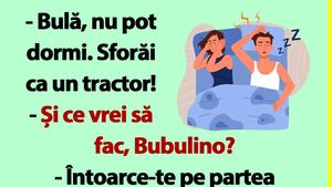 BANC | "Bulă, sforăi ca un tractor!"