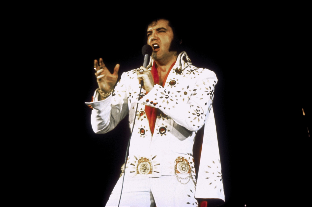 Elvis Presley în concert în 1973. Foto: Profimedia
