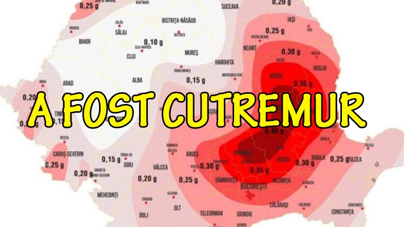 Cutremur puternic în România, în urmă cu puțin timp. L-ați simțit?