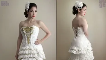 Rochia asta de mireasa nu costa mai mult de 5 lei! O sa ramai masca daca afli din e facuta