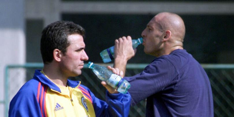 Hagi şi Stelea, însetaţi după o şedinţă dură de antrenament