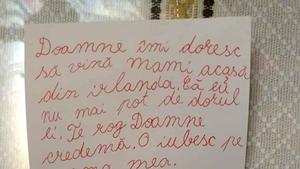 Scrisoarea tulburătoare a micuței Anastasia din Suceava pentru Dumnezeu: "Doamne, nu mai pot. Te rog să…"