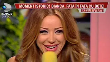 VIDEO Moment fabulos la CancanTV - Bianca si Bote fata in fata! El s-a dat la ea in draci, iar ea s-a fastacit ca o adolescenta El imi da mereu mesaje cu 'te vei intoarce'!