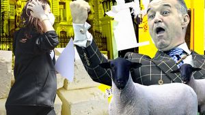 Cum a sărbătorit Gigi Becali noul statut de bunic. Zeci de miei și brânză pe săturate pentru angajați + Tortul pentru party-ul din Pipera a fost adus de...