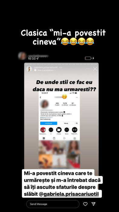 Gabriela Prisăcariu, război în online cu o antrenoare de fitness. De la ce a pornit totul