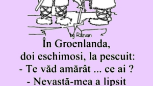 BANC | În Groenlanda, doi eschimoși discută: "Nevastă-mea a lipsit azi-noapte din iglu"