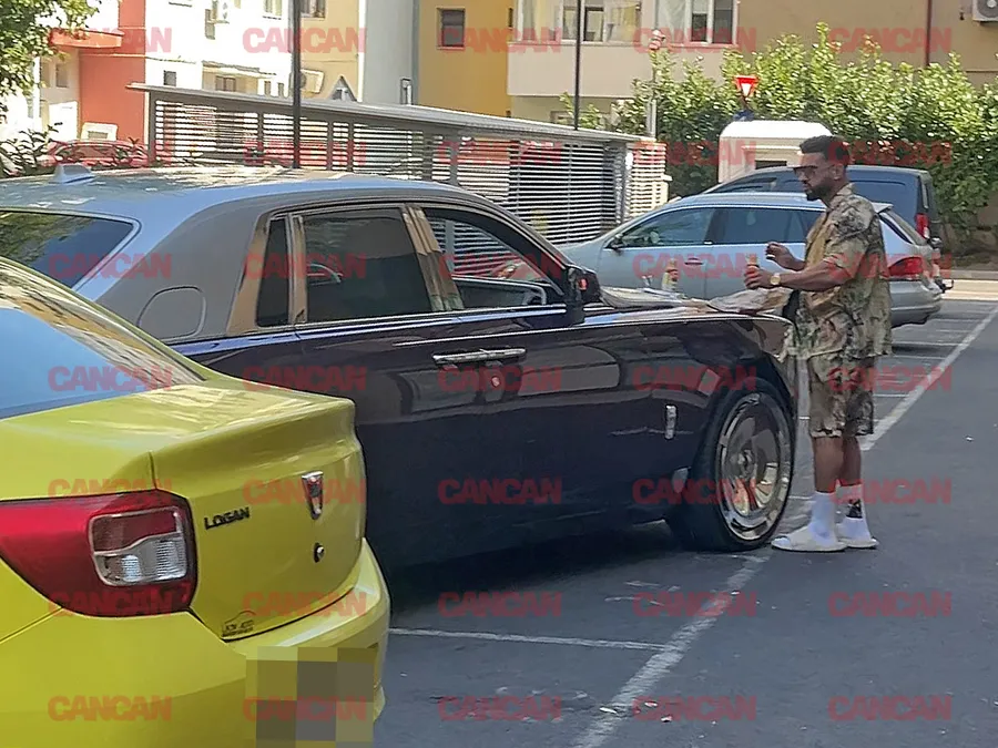 Dorian Popa a luat micul dejun pe capota Rolls Royce-ul lui, în văzul tuturor