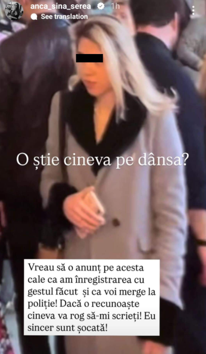 Postarea făcută de Anca Serea/ Sursa foto: Instagram