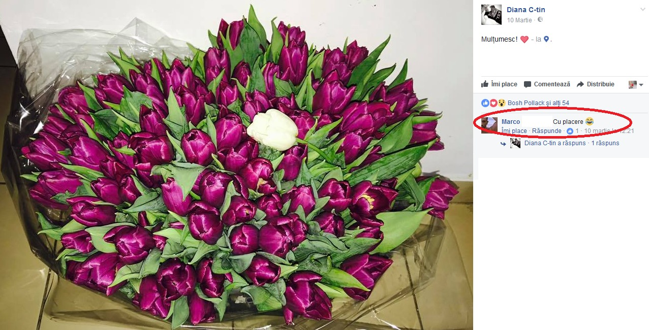 Marco a curtat-o pe Diana şi i-a trimis flori