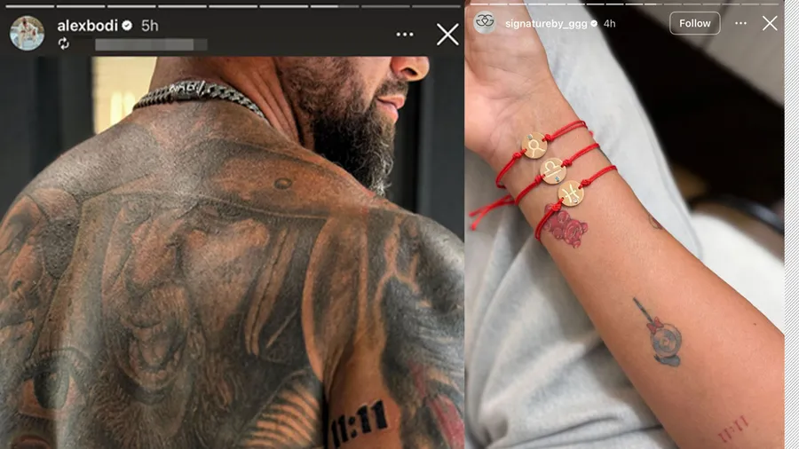 Alex Bodi și-a făcut un tatuaj identic cu cel al Gabrielei. sursă - social media. 