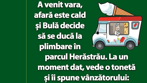 BANC | Bulă se duce în Herăstrău: "2 înghețate, vă rog!"
