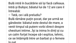 BANC | Bulișor îl întrabă pe Bulă: "Tată, ce este ăla preludiu?"