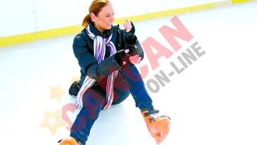 Roxana Ionescu arde caloriile pe patine