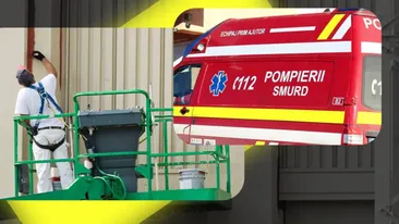 Accident cumplit în Argeș: un muncitor de 56 ani a căzut în gol în timp ce vopsea pe o nacelă. Decesul a survenit pe loc