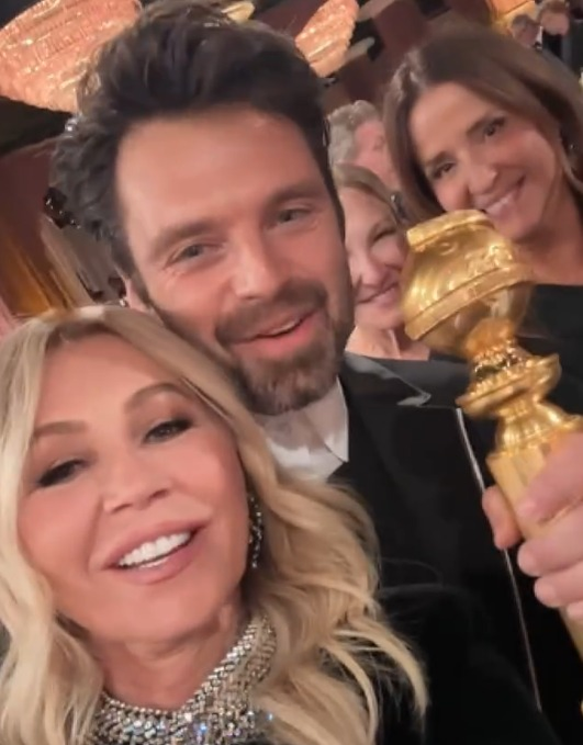 Ce româncă i-a fost alături lui Sebastian Stan la Globurile de Aur. Foto: Instagram / Anastasia Soare