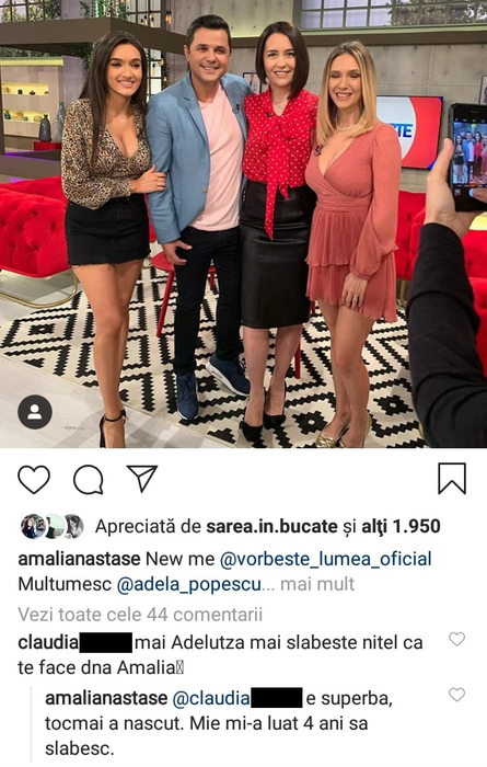 Adela Popescu, criticată pentru kilogramele în plus: “Mai slăbește nițel, că te face doamna Amalia”. Ce replică a avut fosta soție a lui Ilie Năstase