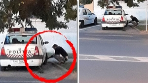 Acest tânăr este căutat în toată ţara. Ce le face maşinilor de poliţie! FOTO
