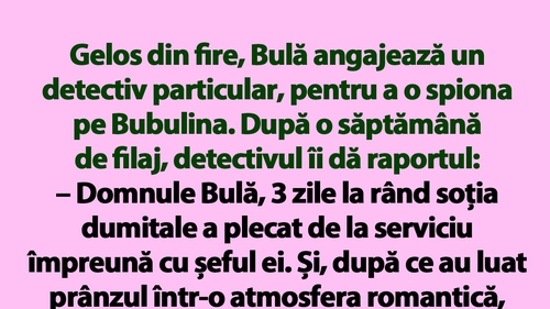 BANC | Bulă, Bubulina și detectivul particular