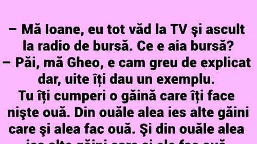 BANC | Ion, Gheorghe și bursa de valori