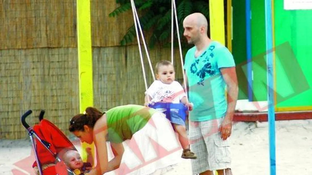 Calin Goia, partener de joaca pentru fiul lui
