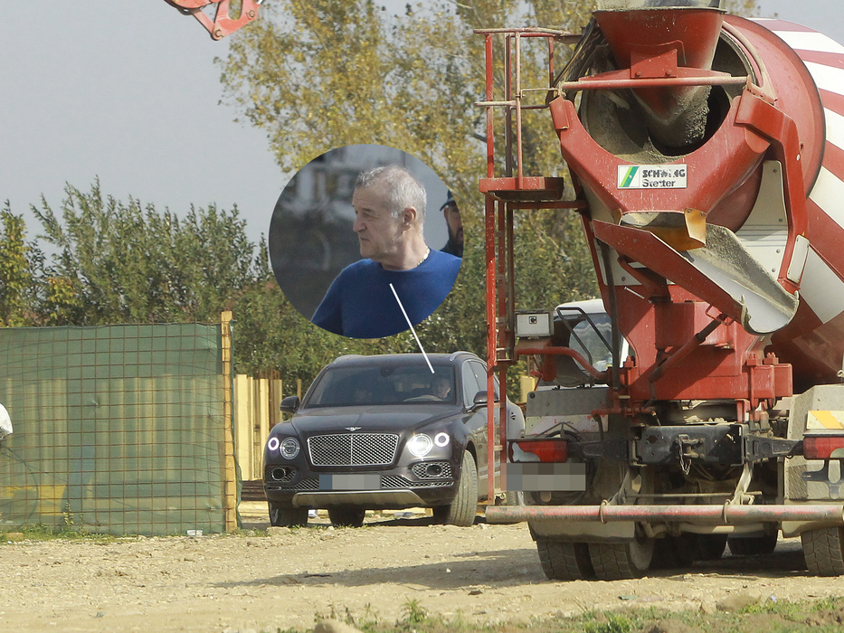 Gigi Becali a supervizat betonierele
