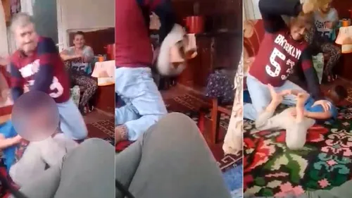 Scene de groază într-o casă din Suceava! Un tată, filmat în timp ce îşi rupe din bătaie fiul de 7 ani. Reacția șocantă a mamei. VIDEO