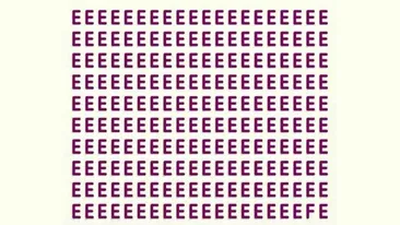 Test de logică | Doar 1% dintre oameni pot găsi litera F în cel mult 7 secunde