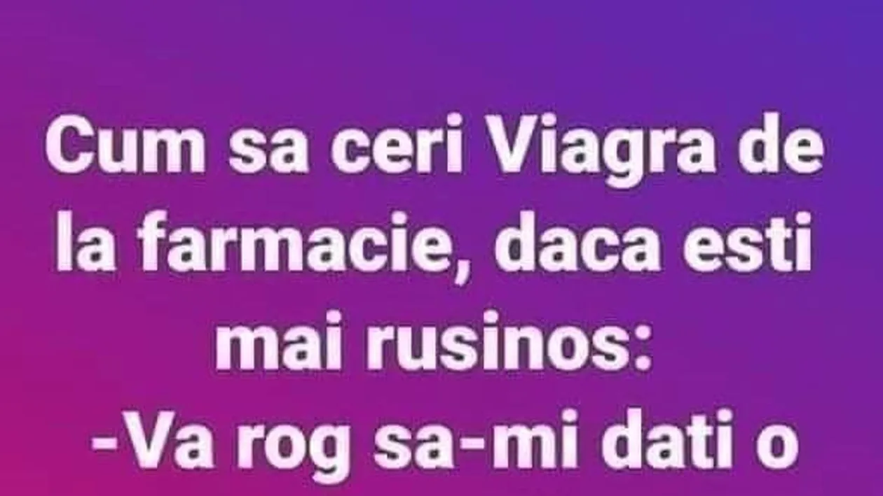 BANCUL ZILEI | Cum să ceri Viagra la farmacie, dacă ești rușinos: Vă rog să-mi dați o cutie de..