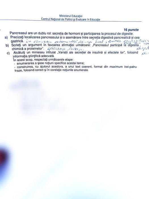 Subiectele la Anatomie (partea III)