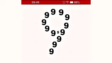 Test de inteligență | Câți de 9 sunt în această imagine, de fapt? Doar 1 dintre 1.000 de oameni răspunde corect
