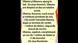 BANC | Obama și Băsescu ajung în iad. Cei doi au voie să dea un telefon acasă