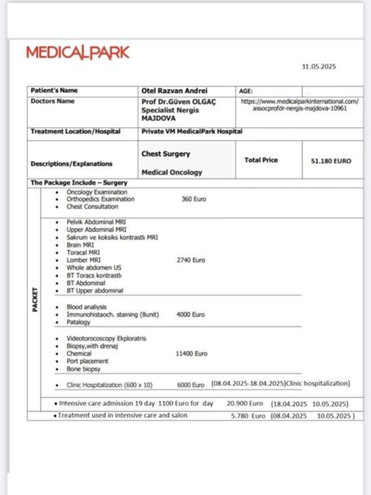Tiktokerii ne-au trimis documentele de la clinica din Turcia