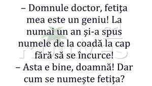 BANC | "Fetița mea e un geniu! La numai un an, și-a spus numele de la coadă la cap, fără să se încurce"
