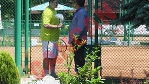 Andone i-a dat lectii de tenis fiului sau