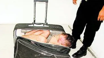 A vrut sa evadeze intr-un geamantan