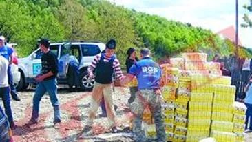 Vedete, cu hrana pentru napastuitii din sate izolate