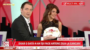 Surprins de Mos Niculae! Adrian Artene a fost sarbatorit in direct la CANCAN TV