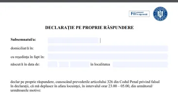 Atenție! Declarațiile pe proprie răspundere făcute pe telefon nu sunt valabile. De se cere orginalul