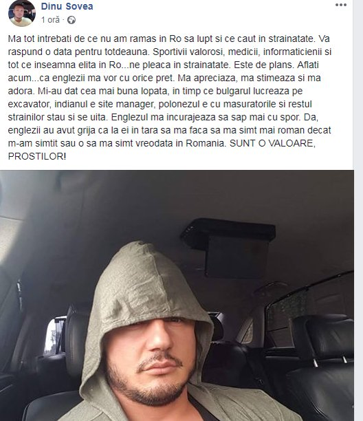 Dinu Șovea, un român care muncește în Anglia, a devenit ținta ironiilor pe Facebook: „Englezii mă vor cu orice preț!”