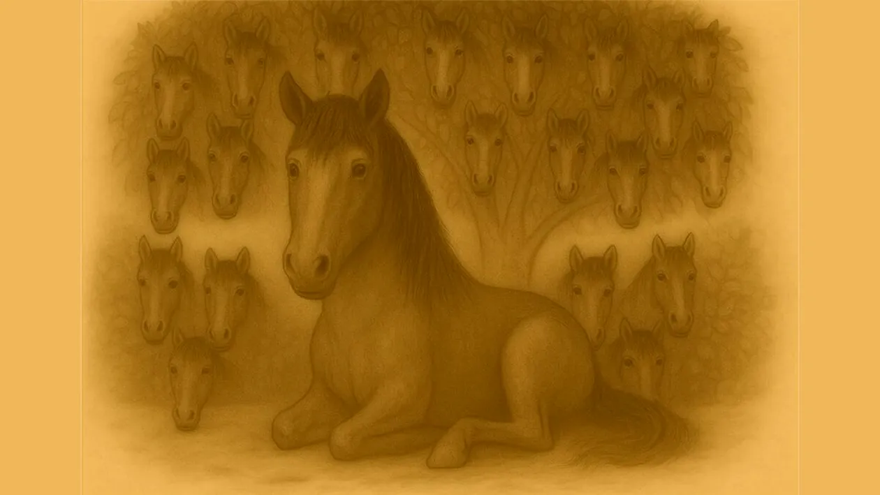 Test de inteligență | Câți cai sunt, de fapt, în această iluzie optică?