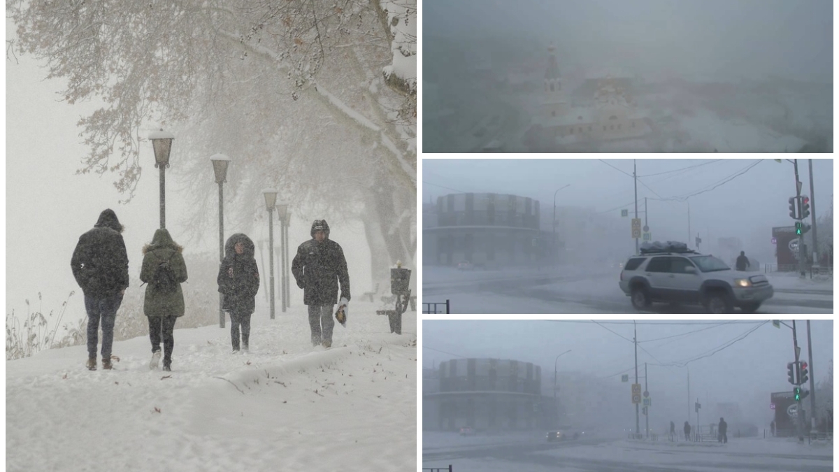 Decembrie a adus temperaturi de -61 de grade. Cum arată viața la 10.000 de km de București, în orașul Iakutsk