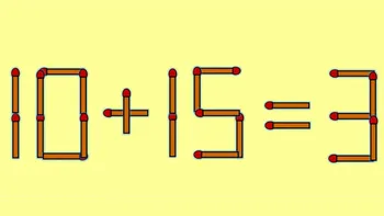 Test de inteligență | Mutați un singur chibrit pentru a corecta 10 + 15 = 3