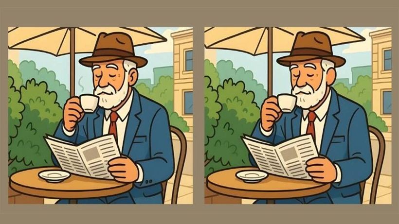 Test de perspicacitate | Identificați toate diferențele dintre acești doi pensionari. Câte ați găsit?