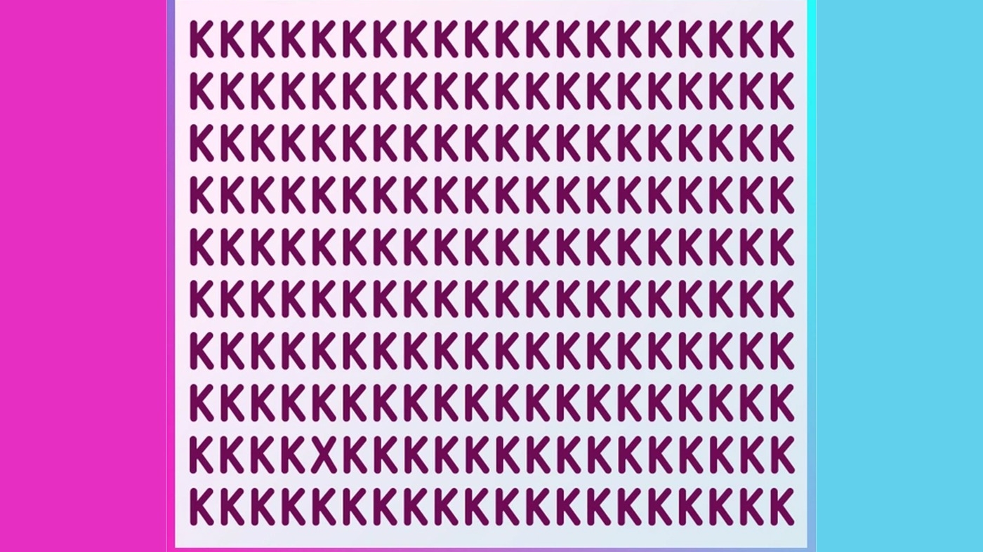 Test de perspicacitate | Nu toate literele din această poză sunt "K". Identificați-o pe cea diferită!